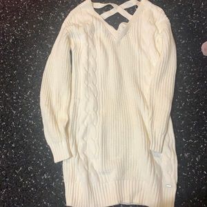 Hollister, size small. White sweater dress.